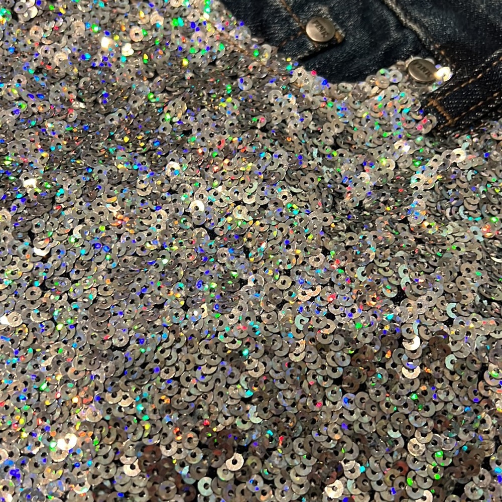 PINK cheeky cut off shorts with sequins - Picture 4 of 4